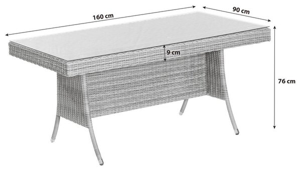 Gardenson Vrtna Miza Teneriffa, 160x90cm