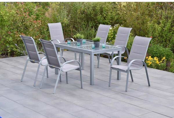 Gardenson Vrtni Set Amalfi, 7-delni, Raztegljiva Miza