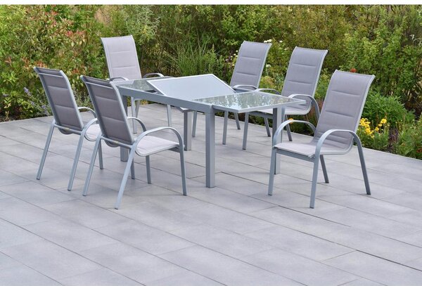 Gardenson Vrtni Set Amalfi, 7-delni, Raztegljiva Miza