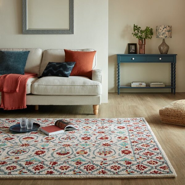 Rdeča/modra ročno tkana volnena preproga 120x170 cm Iris Traditional – Flair Rugs