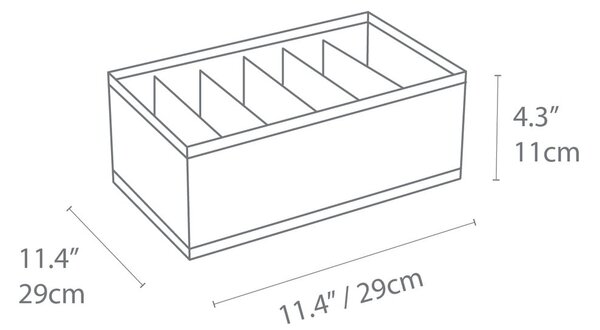 Bež organizator predalov s predali Bigso Box of Sweden Predal, 16,5 x 11 cm