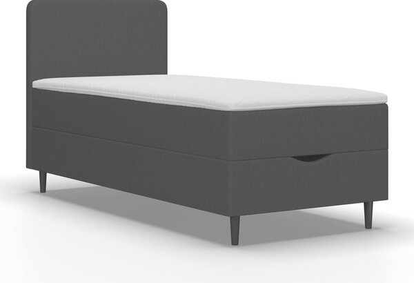 Bessagi Home Postelja Z Vzmetnico Vida, Antracit, Nadvložek, 90x200