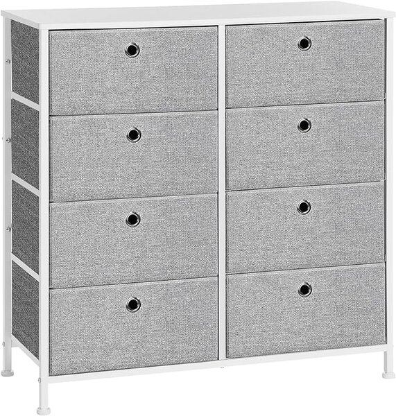 Predalnik s predalnimi škatlami TRENILO 80x81,5 cm, bela/siva