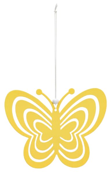 Viseči kovinski metulj PASTEL BUTTERFLY - več barv Barva: Rumena