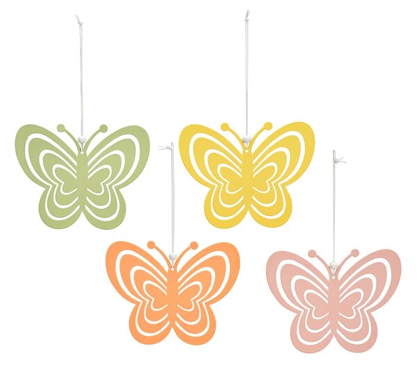 Viseči kovinski metulj PASTEL BUTTERFLY - več barv Barva: Rumena