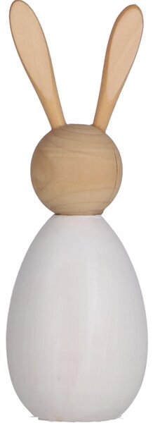 Leseni zajček BUNNY DAISY 12,5 cm bel