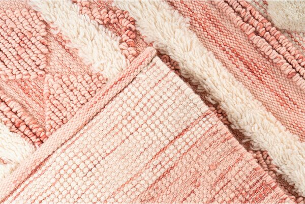 PREPROGA Bohist 225 Rosa / Creme 80/150 cm tkano roza