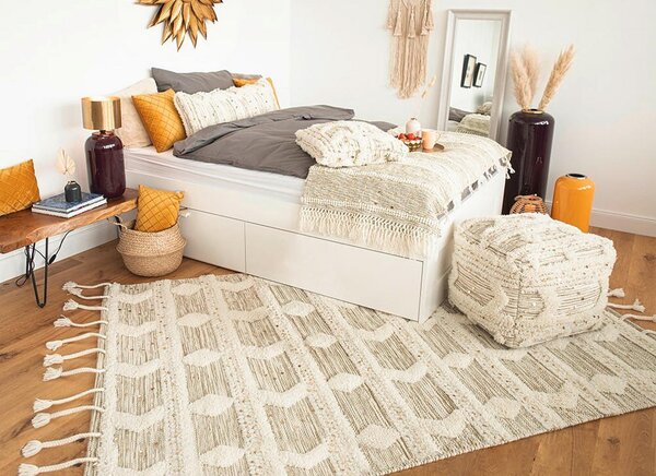 PREPROGA Bohist 425 Creme / Khaki 80/150 cm tkano večbarvno