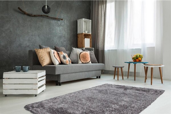 PREPROGA Z VISOKIM FLOROM Diamond 725 Grau / Weiß 80/150 cm taftano siva, bela
