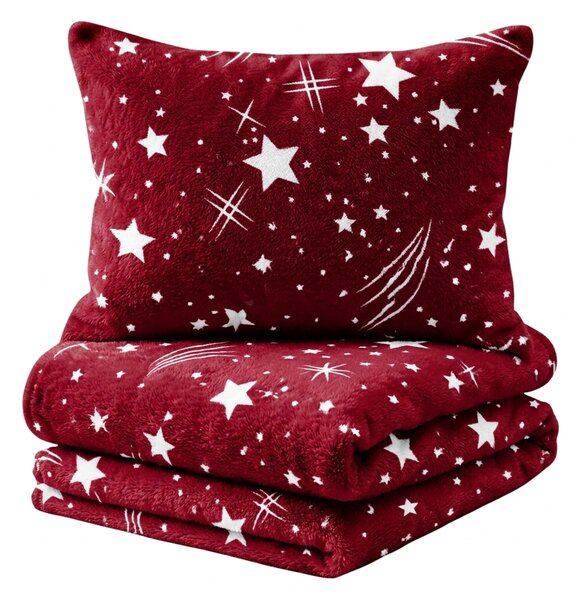 Posteljnina mikropliš NIGHT SKY bordo Dimenzije posteljnine: 70 x 90 cm | 140 x 200 cm