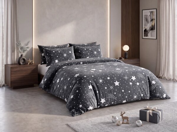 Posteljnina mikropliš NIGHT SKY siva Dimenzije posteljnine: 70 x 90 cm | 140 x 200 cm