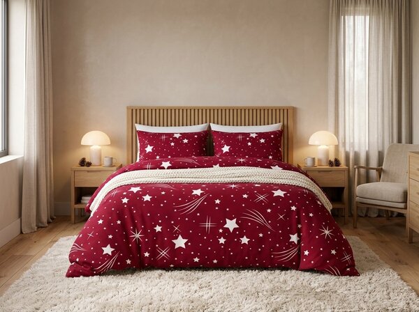 Posteljnina mikropliš NIGHT SKY bordo Dimenzije posteljnine: 70 x 90 cm | 140 x 200 cm