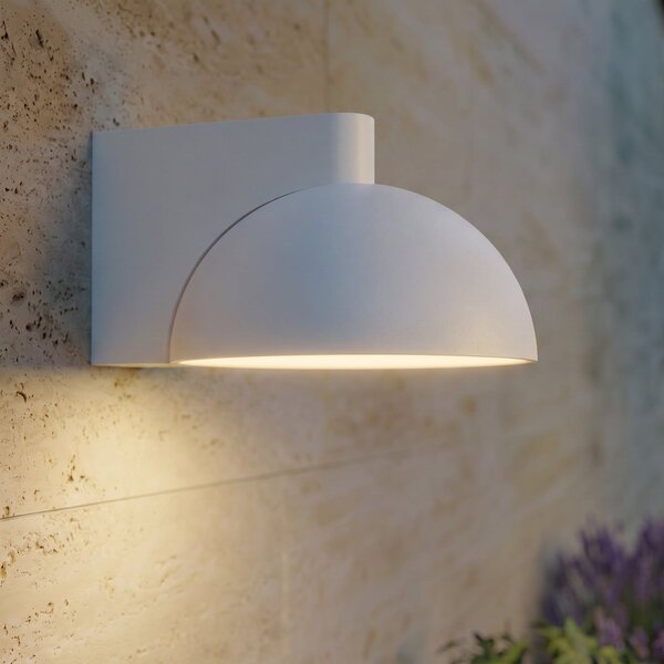 Lucande LED-stenna svetilka za zunanjo uporabo Velira, svetlo siva, kovina, IP54, Siva, Kovina, Sodobni