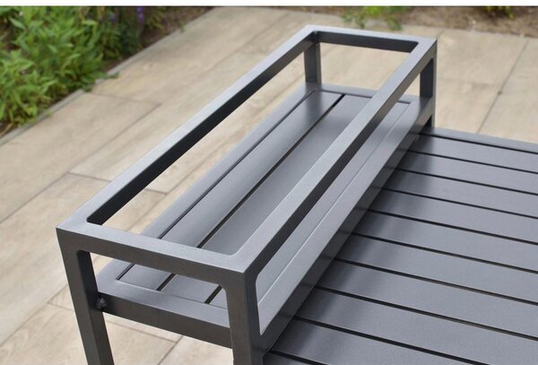 Gardenson Miza Za Balkon Dark, Barva Grafita, Zložljiva