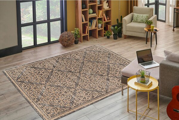RAVNO TKANA PREPROGA Davis 125 Beige 160/230 cm tkano bež