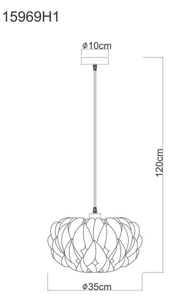 VISEČA SVETILKA Juana 35/120 cm E27