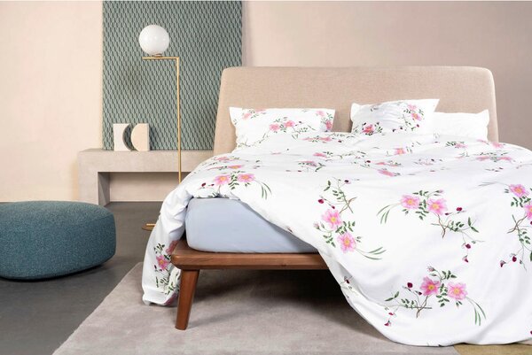 POSTELJNINA 135/200 cm saten bela