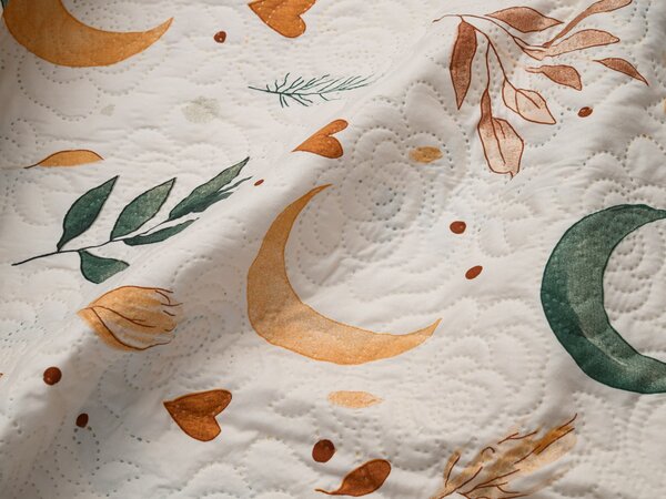 Pregrinjalo za posteljo BOHO MOON, kremno Dimenzije: 170 x 210 cm