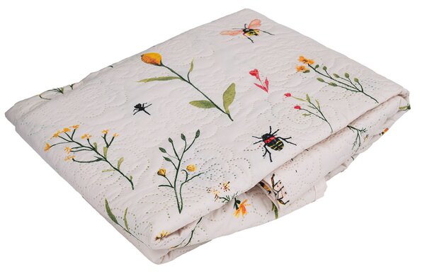 Pregrinjalo za posteljo INSECTA, kremno Dimenzije: 170 x 210 cm