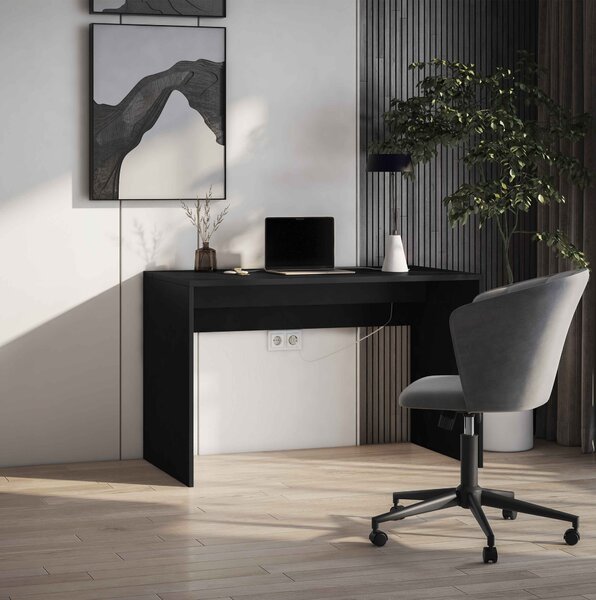 Pisalna miza NEVY 120x60 cm, črna