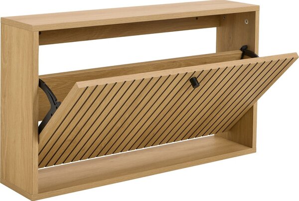 Preklopna omarica za čevlje v hrastovem dekorju v naravni barvi 72x43x17 cm Albany – Actona