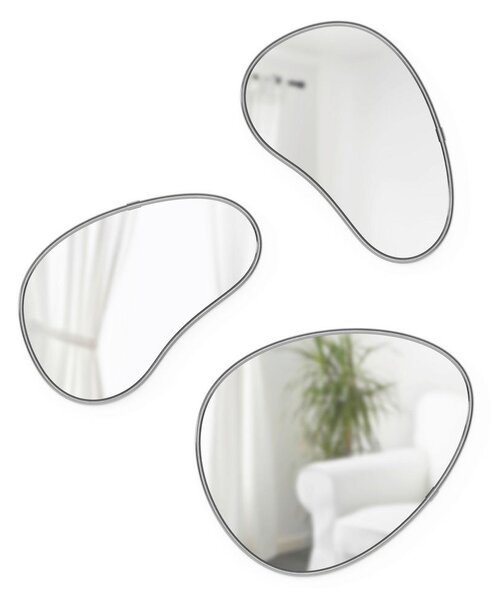 SET OGLEDAL, 31.3/26.2/1.9 cm umetna masa, steklo, leseni material