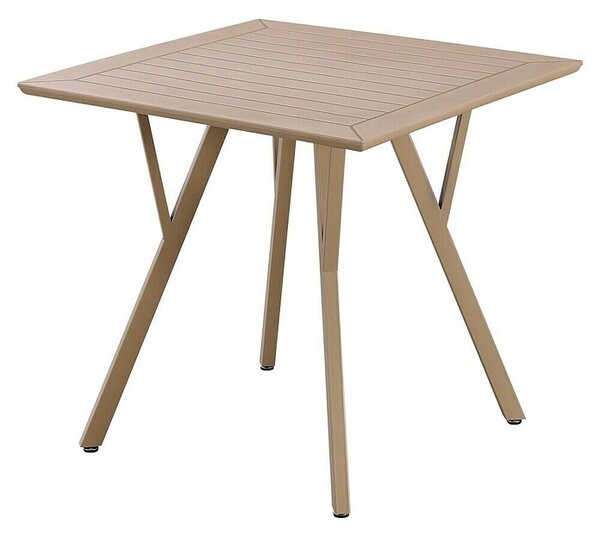 Sunfun Vrtna miza (Do x Š x V: 80 x 80 x 75 cm, Polipropilen, Prašno barvano jeklo, Bež)