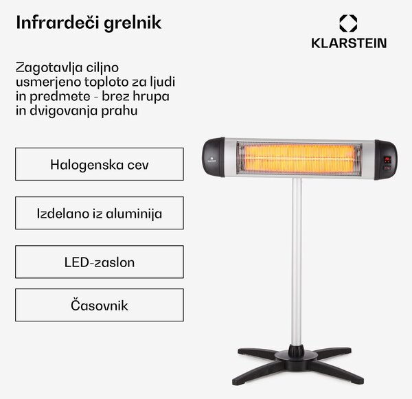 Blumfeldt Rising Sun infrardeč grelnik 850 / 1650 / 2500 W aluminij