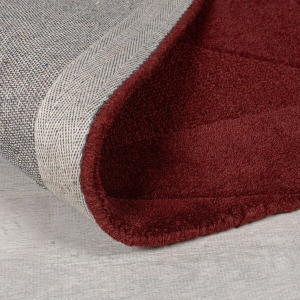Bordo rdeča ročno tkana volnena okrogla preproga ø 160 cm Shard Red – Flair Rugs
