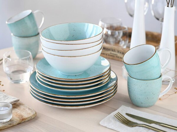 Creatable Kombinirani Servis Vintage Nature Aqua, 16-Delni