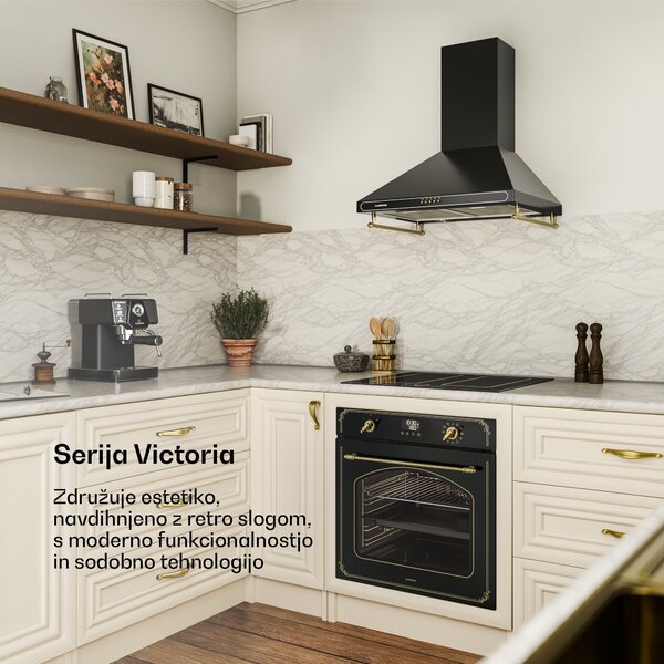 Klarstein Victoria pečica s pirolizo | Električni štedilnik | 3150 W | 76 l | 60 cm