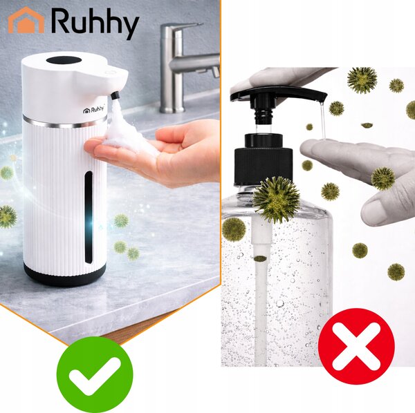 Brezkontaktni aku. dozator mila s senzorjem 420ml LCD touch bel