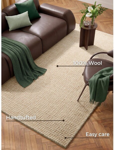Volnena preproga v naravni barvi 80x150 cm Eloise – Hanse Home