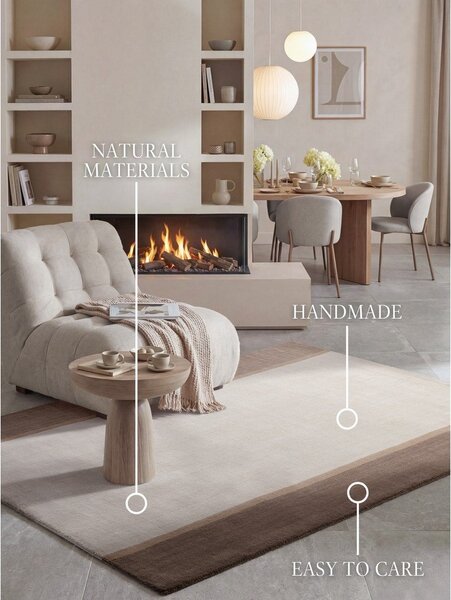 Rjava/kremno bela volnena preproga 120x170 cm Rowan – Villeroy&Boch