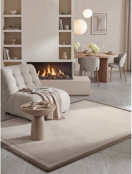 Rjava/kremno bela preproga iz mešanice volne 120x170 cm Niko – Villeroy&Boch