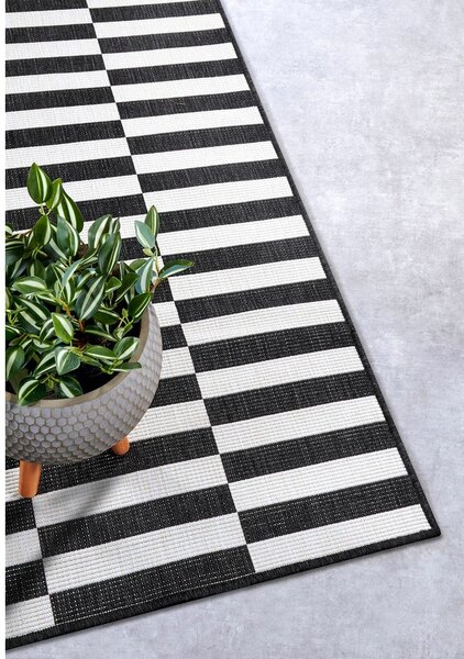 Črno-bel tekač 80x200 cm Viela – Hanse Home