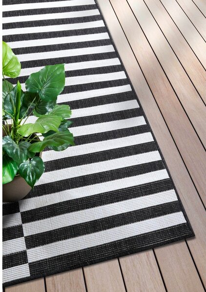 Črno-bel tekač 80x150 cm Viela – Hanse Home