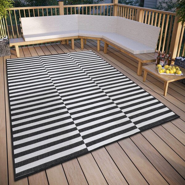 Črno-bel tekač 80x150 cm Viela – Hanse Home