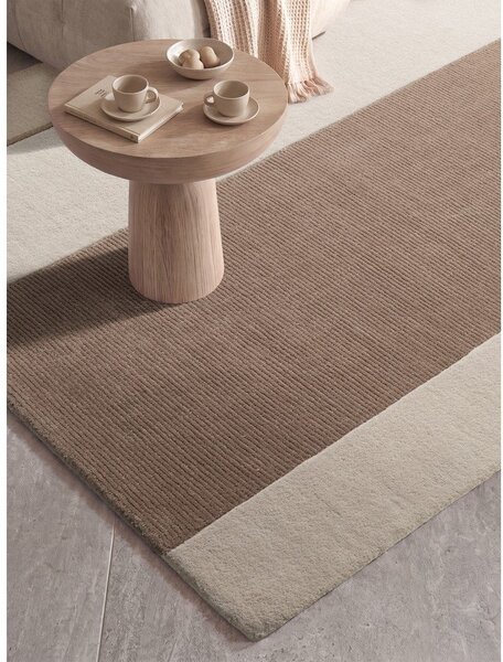 Rjava/kremno bela preproga iz mešanice volne 120x170 cm Karola – Villeroy&Boch