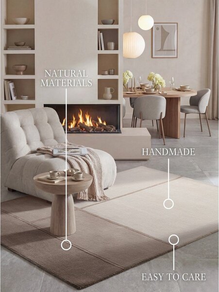 Rjava/kremno bela preproga iz mešanice volne 120x170 cm Presilda – Villeroy&Boch
