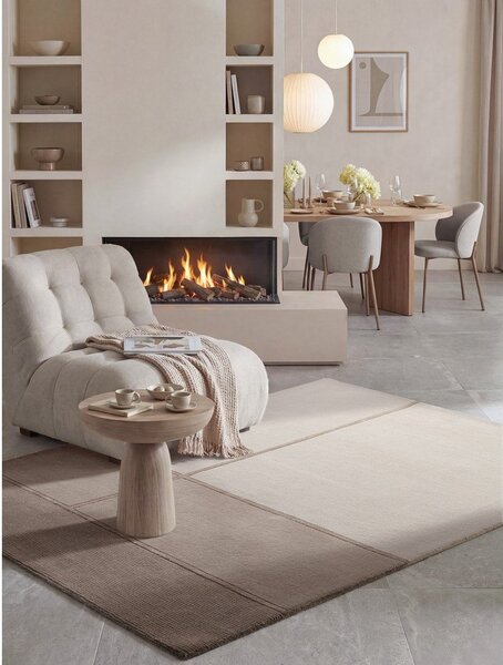 Rjava/kremno bela preproga iz mešanice volne 120x170 cm Presilda – Villeroy&Boch