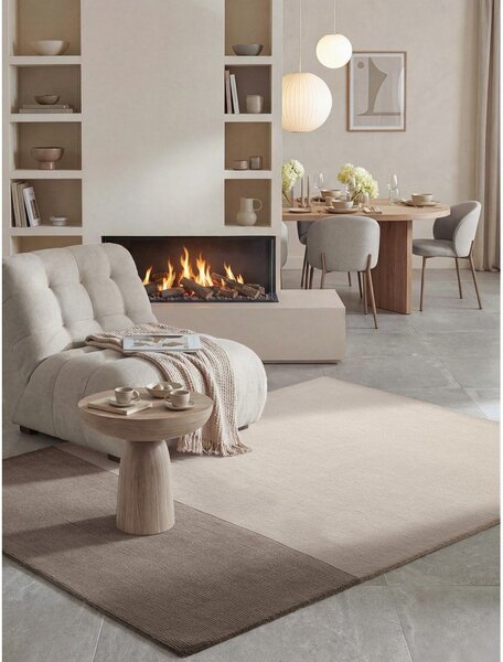 Rjava/kremno bela preproga iz mešanice volne 120x170 cm Hugo – Villeroy&Boch