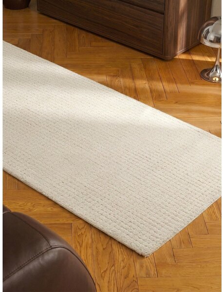 Kremno bel volnen tekač 80x250 cm Eloise – Hanse Home