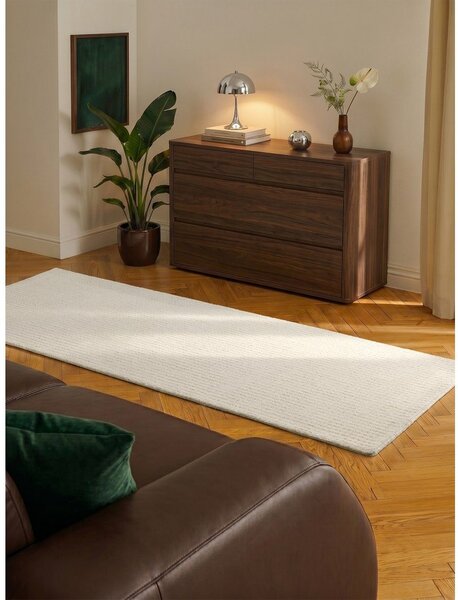 Kremno bel volnen tekač 80x250 cm Eloise – Hanse Home