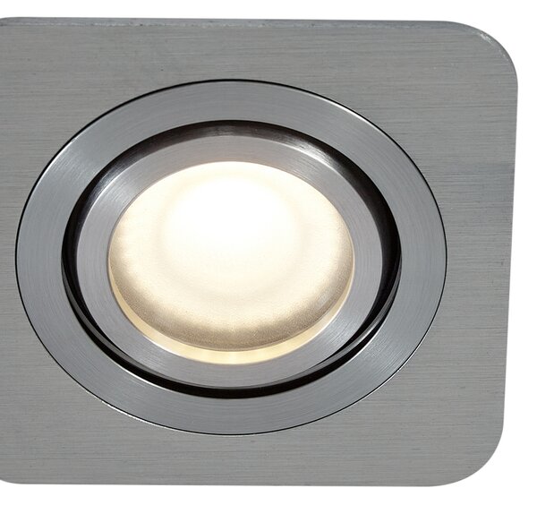 Komplet 6 okroglih vgradnih reflektorjev Gunmetal GU10 50mm nastavljiv IP44 - Alberto