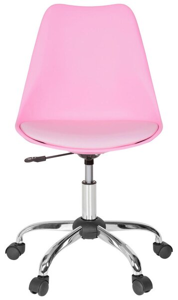 VRTLJIVI STOL umetna masa, tekstil pink