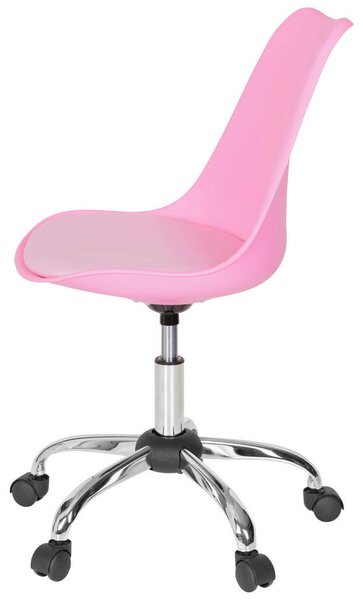 VRTLJIVI STOL umetna masa, tekstil pink