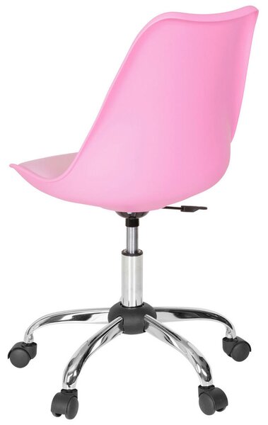 VRTLJIVI STOL umetna masa, tekstil pink