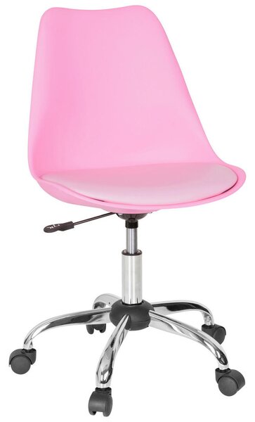 VRTLJIVI STOL umetna masa, tekstil pink
