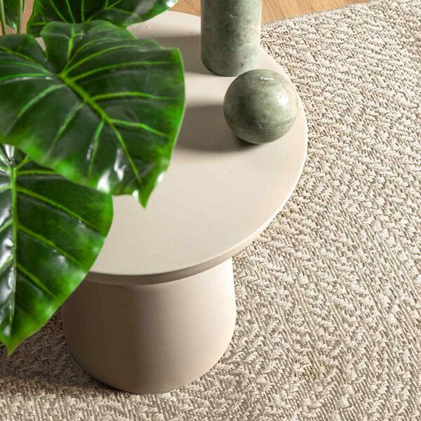 VidaXL Rug "ZIZUR" Cream 240x340 cm Juta videz Notranje in zunanje